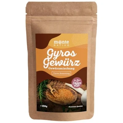 Imagen de Gyros Gewürzz Monte Nativo (250 g) Mezcla de Especias secado suave ideal para cocinar y asar Aromático delicioso Gyrosgewürz griegas