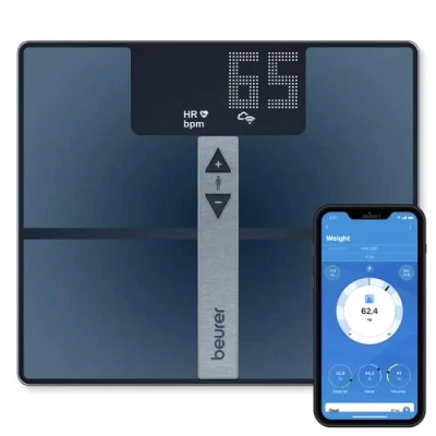 Imagen de Beurer BF 980 Báscula de Diagnóstico con WiFi y Bluetooth, Batería Recargable Integrada, Negro