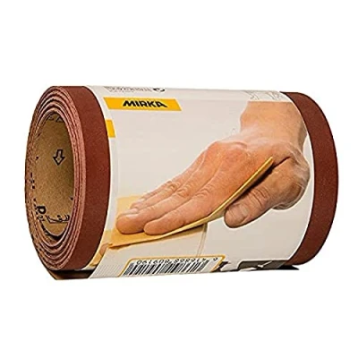 Imagen de Mirka Red rollo de papel lija 115mm x 5m / grano P40 1 Para lijar madera, metal y plástico