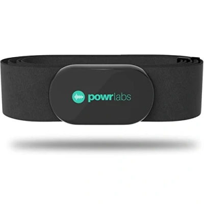 Imagen de POWR LABS Monitor de frecuencia cardíaca Bluetooth con Correa para el Pecho Ant+ Compatible Aplicaciones Ciclismo y Carrera Garmin Wahoo Polar Strava Peloton