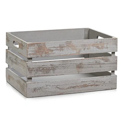 Imagen de Zeller 15138 Caja de Almacenamiento, Madera, Gris, 39x29x21,5 cm