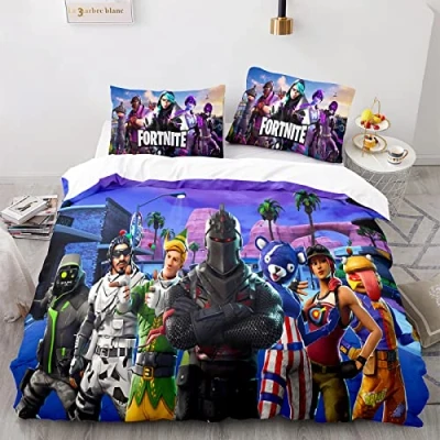 Imagen de 155 X 220 Cm Juego De Ropa Cama Viene con 2 Fundas Almohada 40X75Cm. Nordicas 105 Gaming Gamer Game Player Poliéster Antiarrugas Sin Hierro