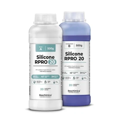 Imagen de Silicona Líquida para la Fabricación de Moldes R PRO 20, No Tóxica Y Rápida 1:1 Caucho Resina DIY, Fundición, Manualidades (1 kg)