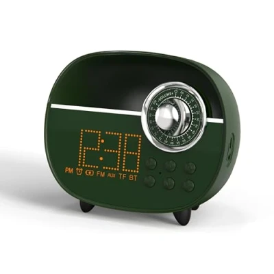 Imagen de Dock &amp; BayiTOMA FM Digital Radiowecker/Wecker mit Zwei Alarmen, 4 Stufen Dimmer, 1,8 Zoll LED Anzeige, weißes Rauschen, USB Ladeanschluss, Sicherungsbaterias (CKS703)
