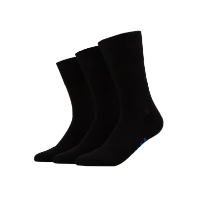Imagen de Falke RUN 3PACK Unisex Anatomical Plush SOLE Calcetines, Talla: 39 41, Black