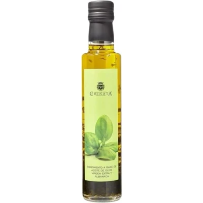Imagen de Deliex Aceite de Oliva Virgen Extra con Albahaca, Botella Cristal Dosificador, 250 ml