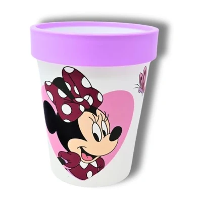 Imagen de Stor Vaso para niños de Minnie Mouse, antideslizante y libre BPA, 260 ml, guardería, niños, camping, plástico reutilizable