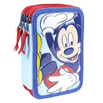 Imagen de Cerdá, Estuche Plumier Triple con Rotuladores Giotto Licencia Oficial Minnie Mouse de Disney Studios Unisex niños, Multicolor, 12.5 X 19.5 6.5 CM