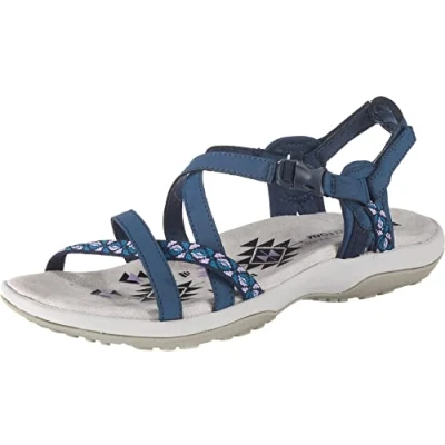 Imagen de Skechers REGGAE SLIM VACAY, Sandalias de Talón Abierto para Mujer, Navy Duraleather/ Webbing, 41 EU