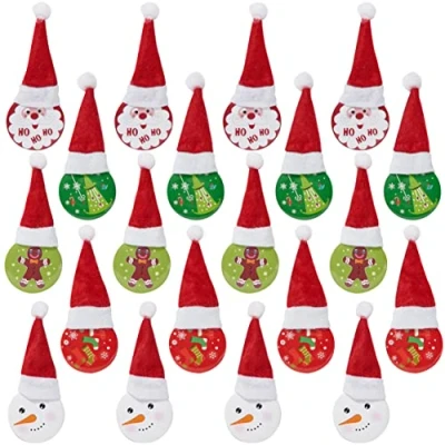 Imagen de THE TWIDDLERS Navidad Broche Pin de Aleación Paquete 20 Broches 4 Diseños Diferentes Lindo Ropa Accesorio, Hogar Decoración, Brooch Regalo Niños Niñas
