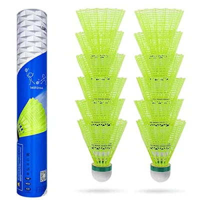 Imagen de Baozun Volantes de Bádminton, 12Pcs Nylon Badminton Plástico Deportivo Durables Juego Ejercicios Bola Bádminton al Aire Libre