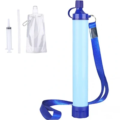 Imagen de Filtro de agua para camping, purificación agua, portátil, kit supervivencia al aire libre, viajes y preparación emergencias