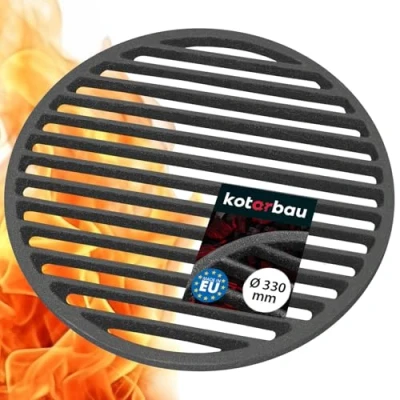 Imagen de KOTARBAU® Rejilla de Hierro Fundido para Chimenea, Ø 33 cm, Cenizas, Redonda chimeneas, estufas, Parilla Resistente