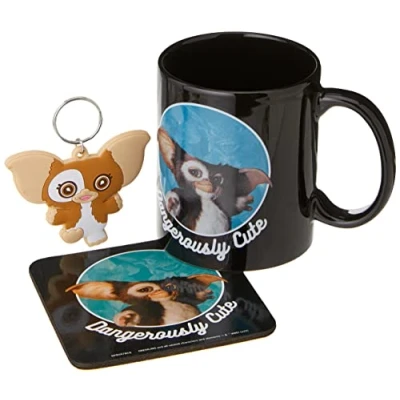 Imagen de Pyramid International Gremlins Juego de taza con posavasos y llavero en caja regalo (diseño peligrosamente bonito) Producto oficial