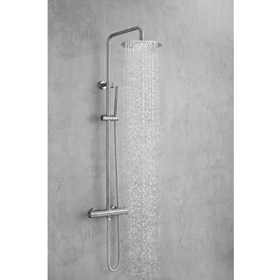 Imagen de AIYA Bath Grifo Ducha Termostatico de Acero Inoxidable Sistema Completo Con Anti Cal Función Columna termostatica para Baño Gran Durabilidad Diseño Elegante Cepillado
