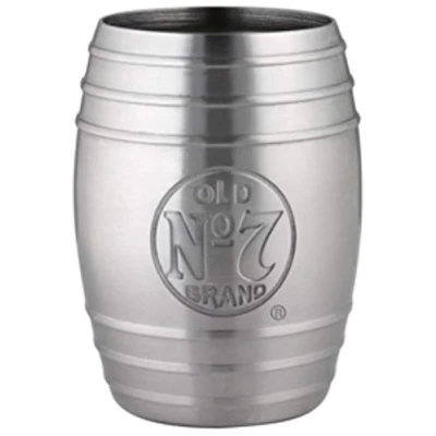 Imagen de Jack Daniel&#039;s Vaso de chupito acero inoxidable 2 onzas, logotipo insecto, producto oficial con licencia oficial, colección Bar, exclusivo