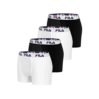 Imagen de FILA Calzoncillos Hombre Boxer Algodón, Ropa Interior Hombre, Anti irritación, Transpirable (Lote de 4)