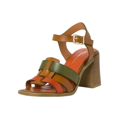 Imagen de Tamaris Mujer 1 28021 42, Sandalia con talón, Cognac Comb, 36 EU