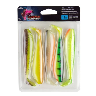 Imagen de Fox Rage Zander Pro Shad Mixed UV Colour Pack (5pcs) 12cm Shads
