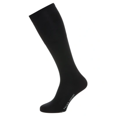 Imagen de FALKE Airport M Kh Lana Algodón Lisos Calcetines largos, Negro Black 3000, 45 46 Hombre
