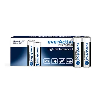 Imagen de everActive Pilas AA alcalinas Mignon LR6 R6 1,5 V 10 años de Vida útil 200 Unidades