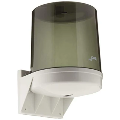 Imagen de Jofel Dispensador de Papel en Bobina hasta 205mm Mecha Continuo, Especial para Dispensar por el Centro la Base, Maxima Higiene, Carcasa ABS, Clásica AG21050, Fume