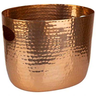 Imagen de APS 36108 LARGE Enfriador de vino y champán (aluminio, dos asas laterales, para 1 2 botellas, 25,5 x 19 20 cm), color cobre
