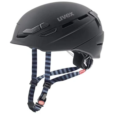 Imagen de uvex p.8000 tour, casco ligero unisex para esquí, ciclismo y escalada, ajuste de talla individualizado, ventilación optimizada, black matt, 55 59 cm