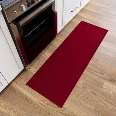 Imagen de Ottomanson Ottohome Collection Alfombra de Goma Antideslizante (67 x 183 cm), Color Rojo