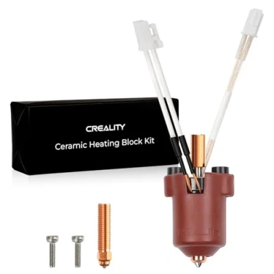 Imagen de Creality Ender 3 V3 KE Hotend kit de bloques calefacción cerámica con boquilla material bimetálico 0,4 mm x 2, actualización caliente 300 ℃ alta temperatura 500 mm/s