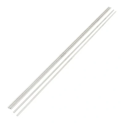 Imagen de sourcing map 5Pcs aeroplano De RC Herramienta Hardware Acero Inoxidable Varilla Redonda 400mm x 3mm
