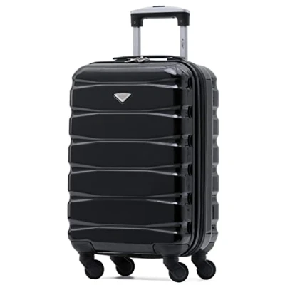 Imagen de Flight Knight Maleta De Mano 55x35x20 cm Compatible con Vueiling, Iberia, RyanAir, Easyjet, Air Nostrum, Europa Entre Muchas Otras! Cabina 4 Ruedas ABS Trolley Ligera
