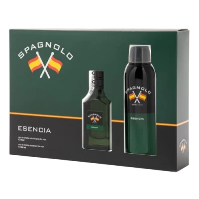 Imagen de SPAGNOLO Esencia, Estuche de Regalo Hombre, Colonia 75 ml + Desodorante en Spray 200 ml, Eau Toilette Natural y Masculina, Aroma Fougère Amaderado, Fragancia Fresca, Desenfadada Duradera