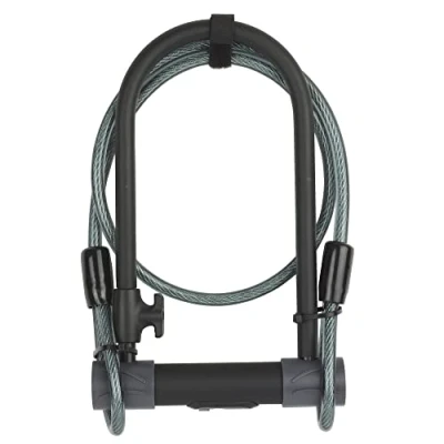 Imagen de Yale YUL2C/13/230/1 High Defendor U Candado para bicicleta con cable (color plateado y negro)