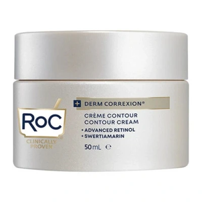 Imagen de RoC Derm Correxion Crema Hidratante Facial para Contorno de Rostro, Cuello y Mandíbula, Piel Tersa, Eleva Reduce Visiblemente las Líneas Expresión 50 ml