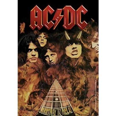 Imagen de Heart Rock, Bandera Original AC/DC Highway to Hell, Tela, Multicolor, 110 x 75 0.1 cm