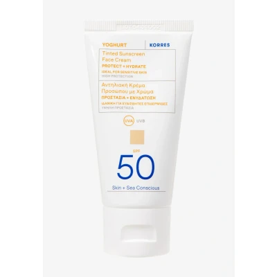 Imagen de Korres Yoghurt Tinted Sunscreen FACE Cream SPF50 Moisturizer, Talla: 50 ml, /