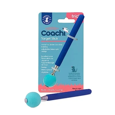 Imagen de Coachi Target Stick, Diseño telescópico con pelota grande, Accesorio clicker para adiestrar perros y mejorar su agilidad, Enseñar órdenes trucos, Apto cachorros