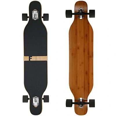 Imagen de FunTomia Longboard con 3 niveles Flex Drop Through Cruiser tabla completa Mach1 Speed Rodamientos T Tool