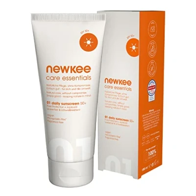 Imagen de newkee Sun Screen SPF 50+ (100 ml), loción de protección solar Manuel Neuer y Angelique Kerber