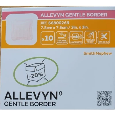 Imagen de ALLEVYN Gentle Border 7.5cm x 10 Adhesive foam dressing 66800269