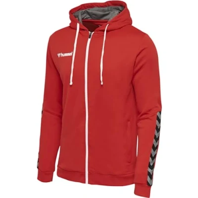 Imagen de hummel hmlAUTHENTIC Poly Zip Hoodie Color: True Red_Talla: 3XL