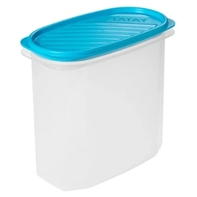 Imagen de Tatay Fiambrera de Alimentos, Hermética, 2L Capacidad, Tapa Flexible a Presión, Libre BPA, Apto Microondas y Lavavajillas, Color Azul, Medidas: 18.4 x 9.7 17.8 cm