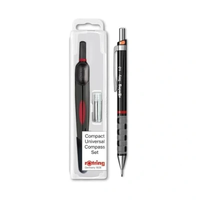 Imagen de rOtring Brújula universal compacta con portaminas Tikky 1,00 mm
