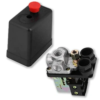 Imagen de 90PSI 120PSI Interruptor de Presión compresor Aire,240V 20A 4 Puertos Regulador Aire
