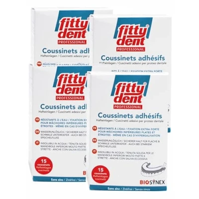 Imagen de Fittydent Caja de 15 almohadillas adhesivas Fitty dent (4 unidades)