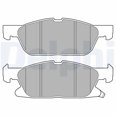 Imagen de DELPHI LP3643 Juego de pastillas freno con avisador acústico desgaste Chapa antichirridos sin accesorios FORD: Focus Mk4 Hatchback, Kuga Mk3