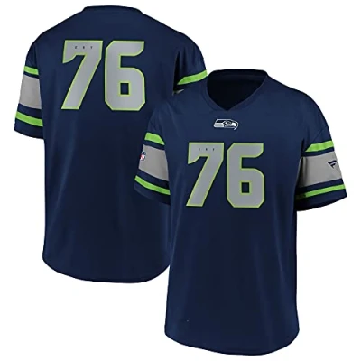 Imagen de NFL Seattle Seahawks Camiseta para hombre, 100% poliéster, color azul marino