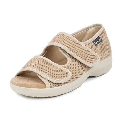 Imagen de Aerosoft Sandalias de rehabilitación Stretch 06, sin presión, Personalizables, para Hombre y Mujer (Beige, 39 EU)