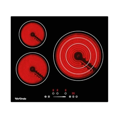 Imagen de Placa Vitroceramica para encastrar 3 fuegos 5700W zona de coccion 30 cm